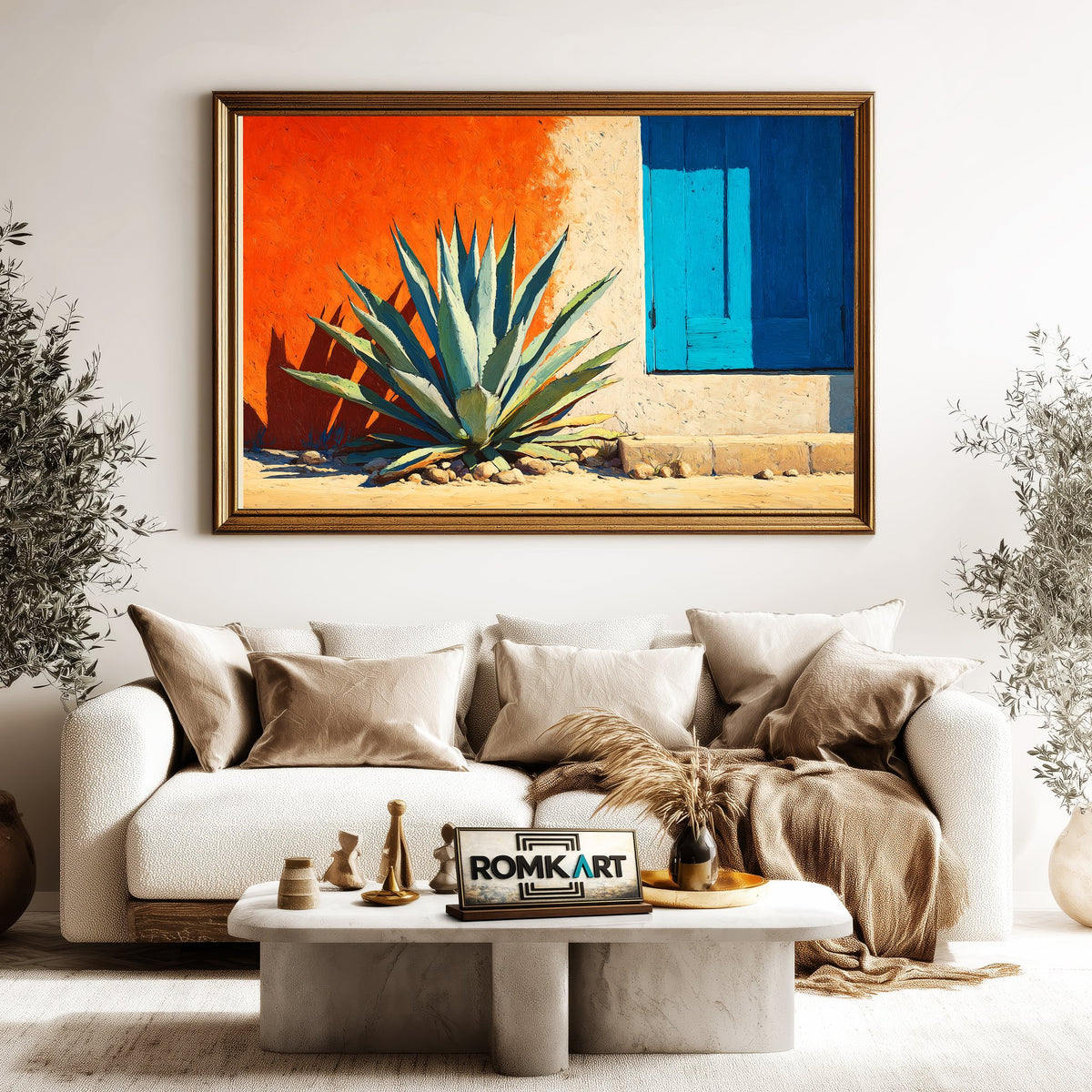 Striking Agave Americana Oil Painting - image 5