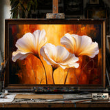 Stylized Flowers - Hand-Painted Oil Painting - View 1