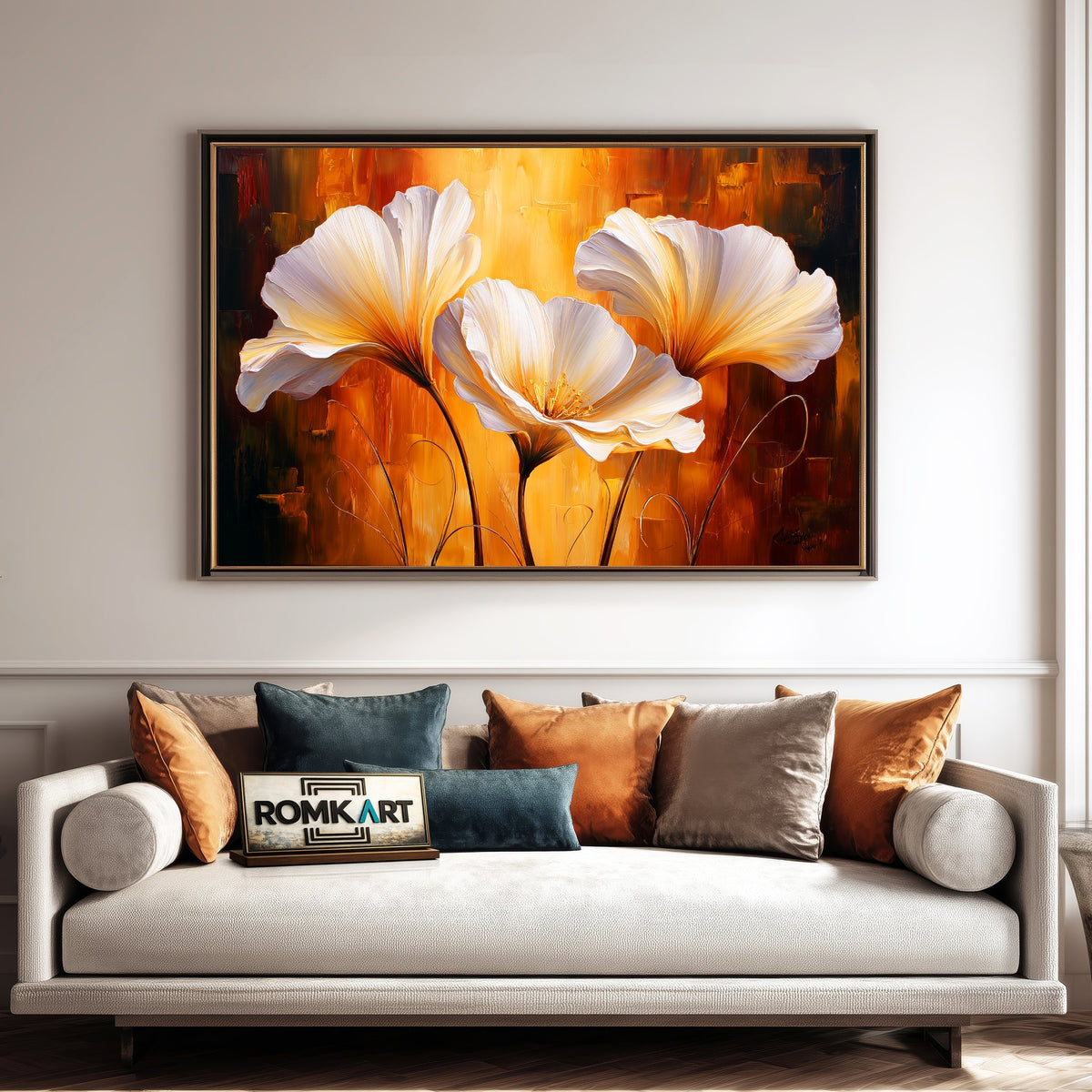 Stylized Flowers Oil Painting - image 4