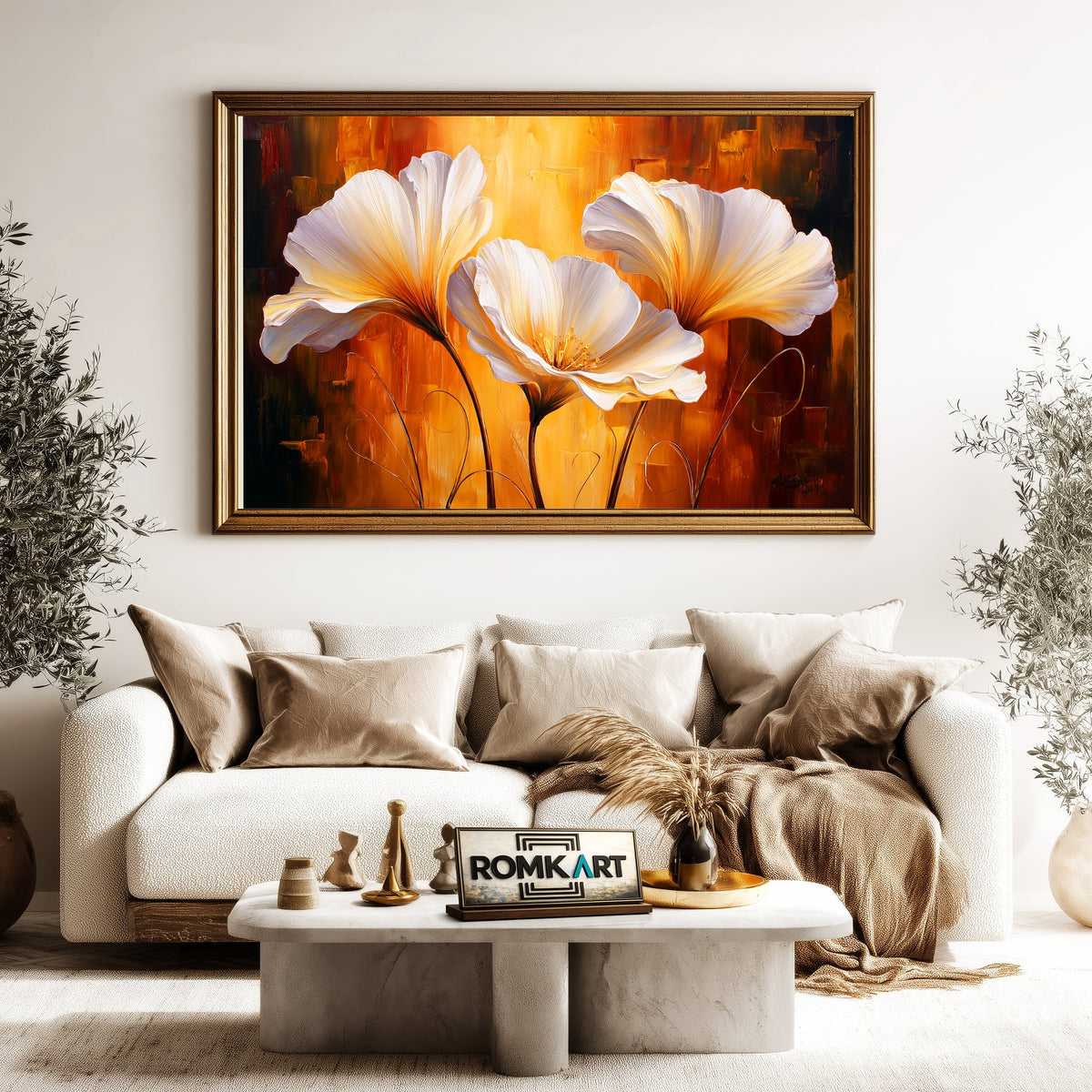 Stylized Flowers Oil Painting - image 5