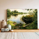 Summer Lakeside Oil Painting - image 3