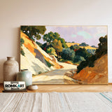 Sunlit Country Road Bend Oil Painting - image 3