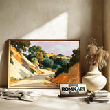 Sunlit Country Road Bend Oil Painting - image 6