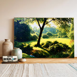Sunlit Garden Landscape Oil Painting - image 3