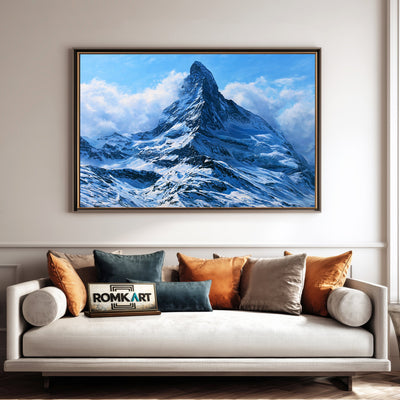 Swiss Matterhorn Landscape Oil Painting - image 4