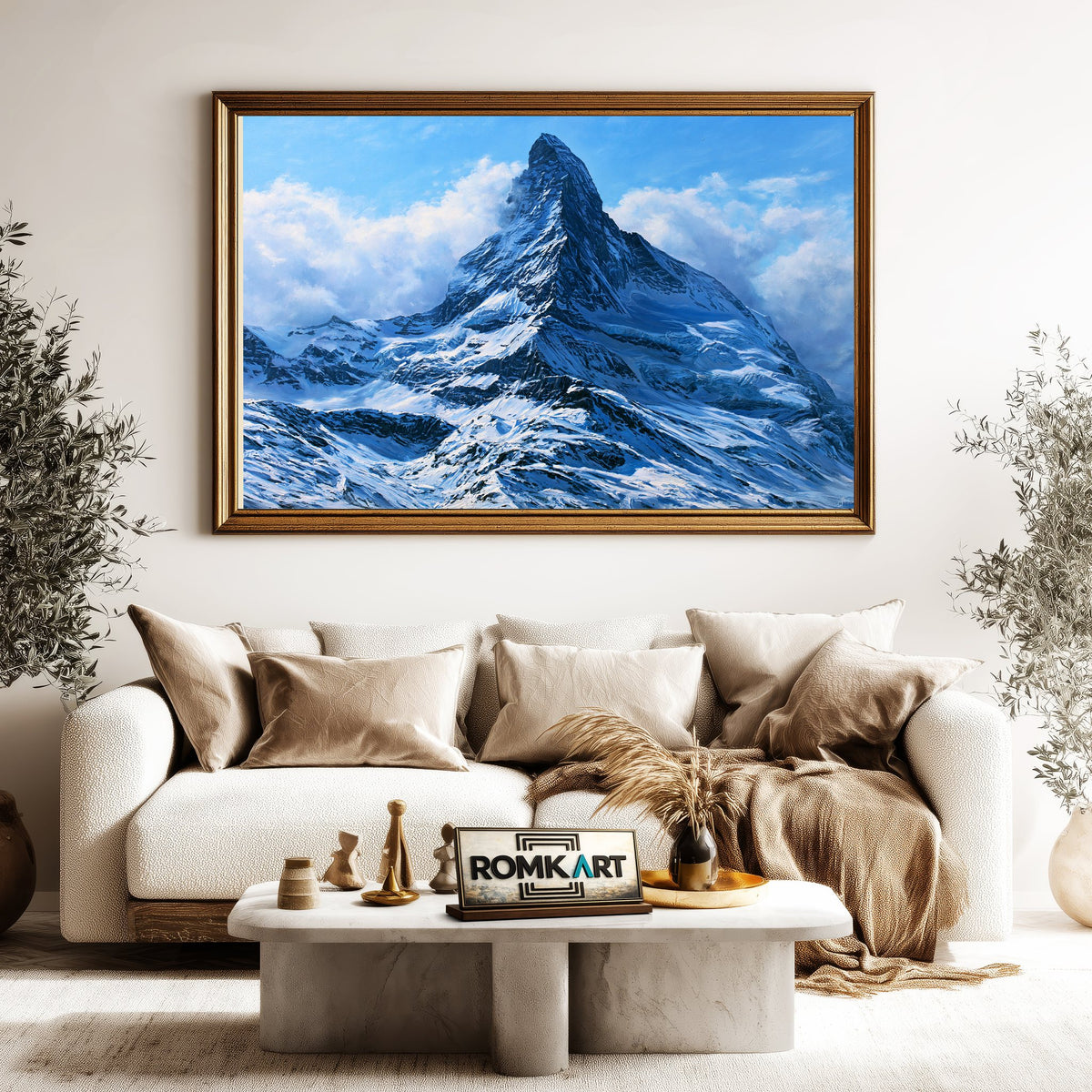 Swiss Matterhorn Landscape Oil Painting - image 5