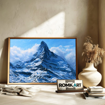 Swiss Matterhorn Landscape Oil Painting - image 6