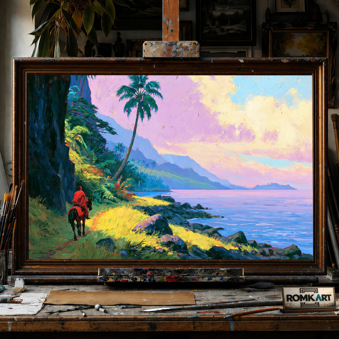 Tahitian bridle path - Hand-Painted Oil Painting - View 1