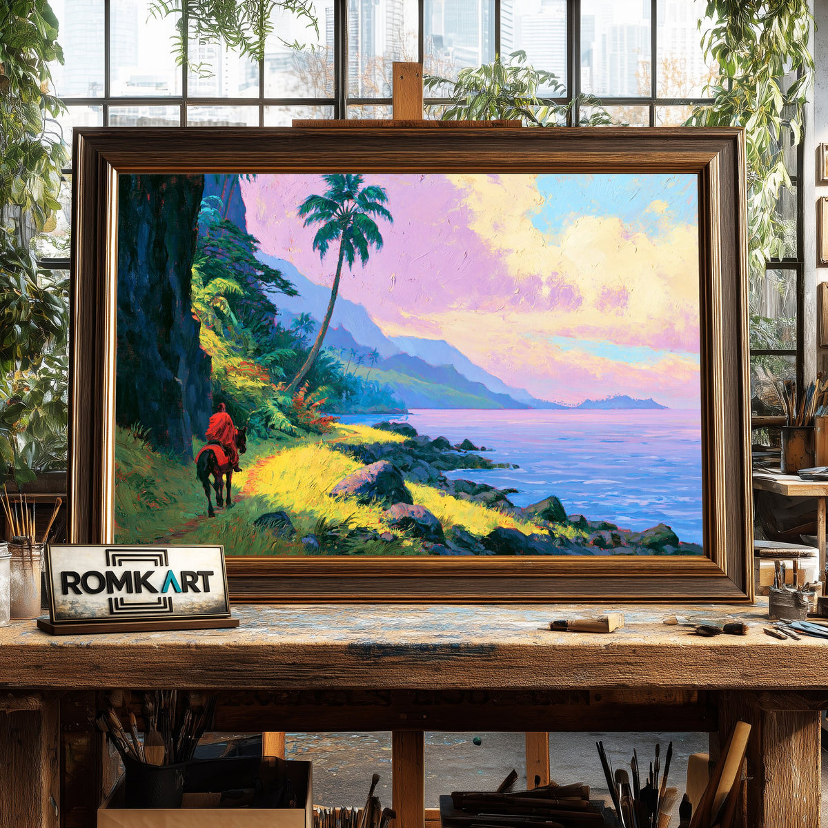 Tahitian Bridle Path Oil Painting - image 2