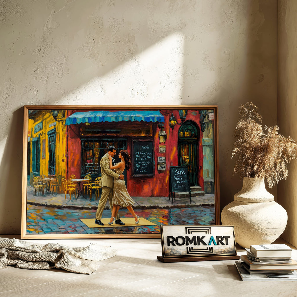 Tango in La Boca Dance Oil Painting - image 6