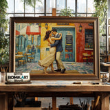 Tango on Streets of La Boca Dance Oil Painting - image 2