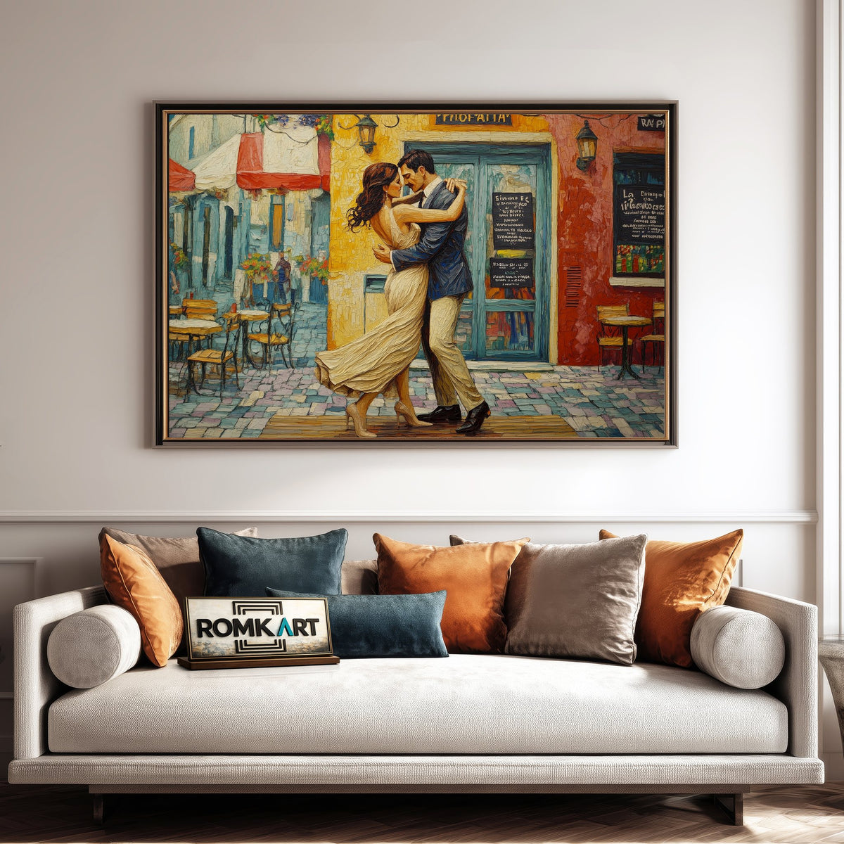 Tango on Streets of La Boca Dance Oil Painting - image 4