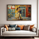 Tango on Streets of La Boca Dance Oil Painting - image 4