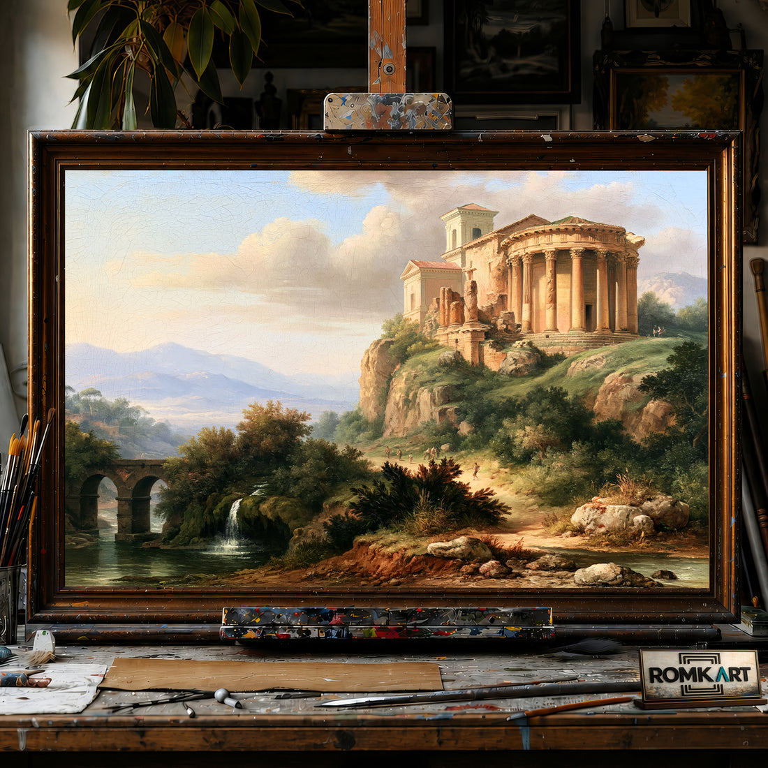 Temple of Vesta hand-painted oil painting on canvas