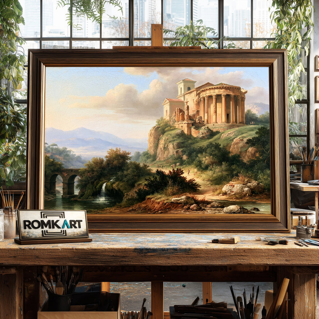 Temple of Vesta hand-painted oil painting on canvas