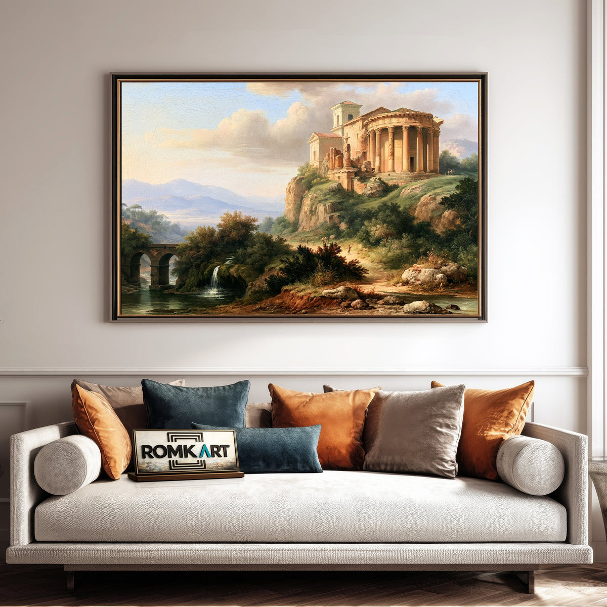 Temple of Vesta Architectural Oil Painting - image 4