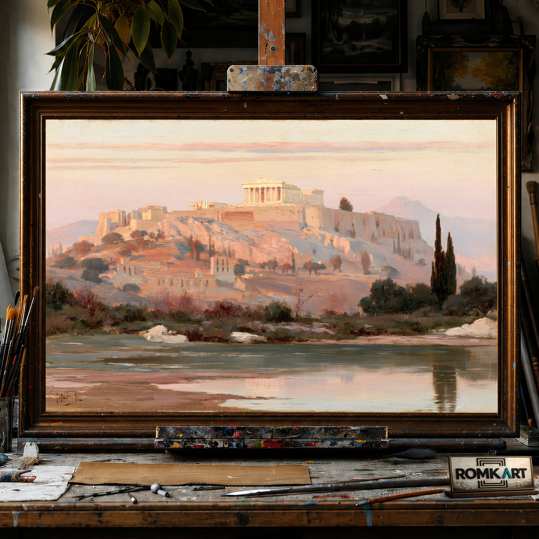 The Acropolis of Athens hand-painted oil painting on canvas