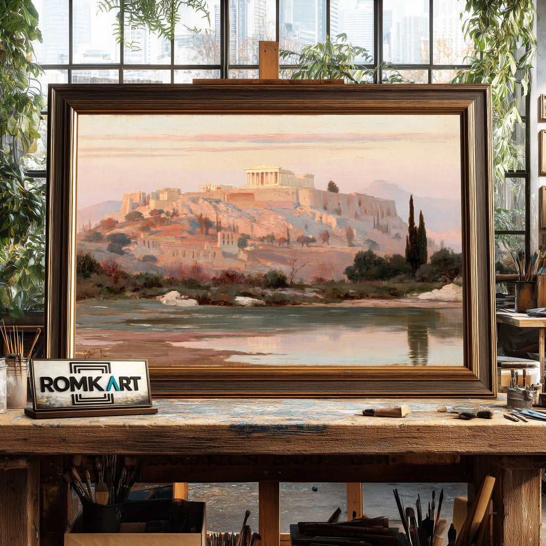 The Acropolis of Athens hand-painted oil painting on canvas