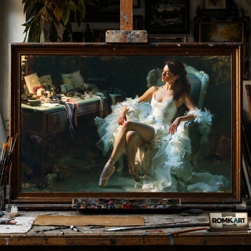 The Ballerina - Hand-Painted Oil Painting - View 1