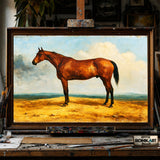 The Bay Horse - Hand-Painted Oil Painting - View 1