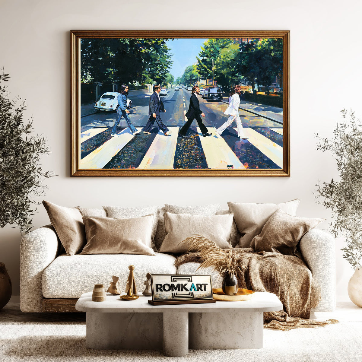 The Beatles Walking Abbey Road Music Oil Painting - image 5