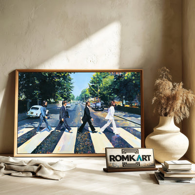 The Beatles Walking Abbey Road Music Oil Painting - image 6