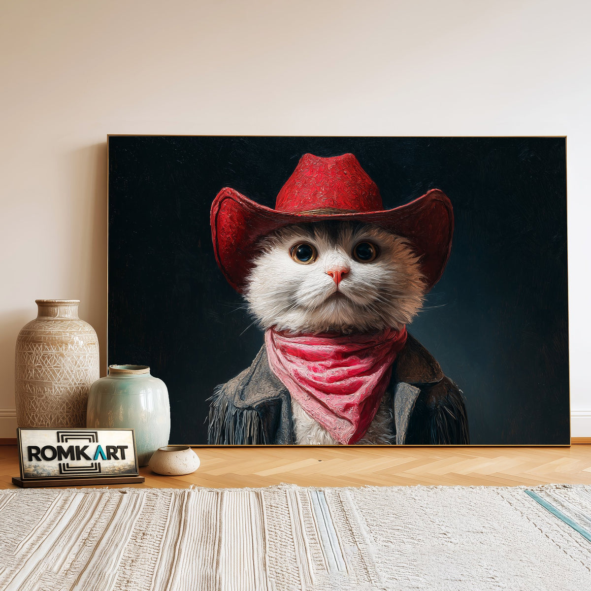 The Cowboy Cat Oil Painting - image 3
