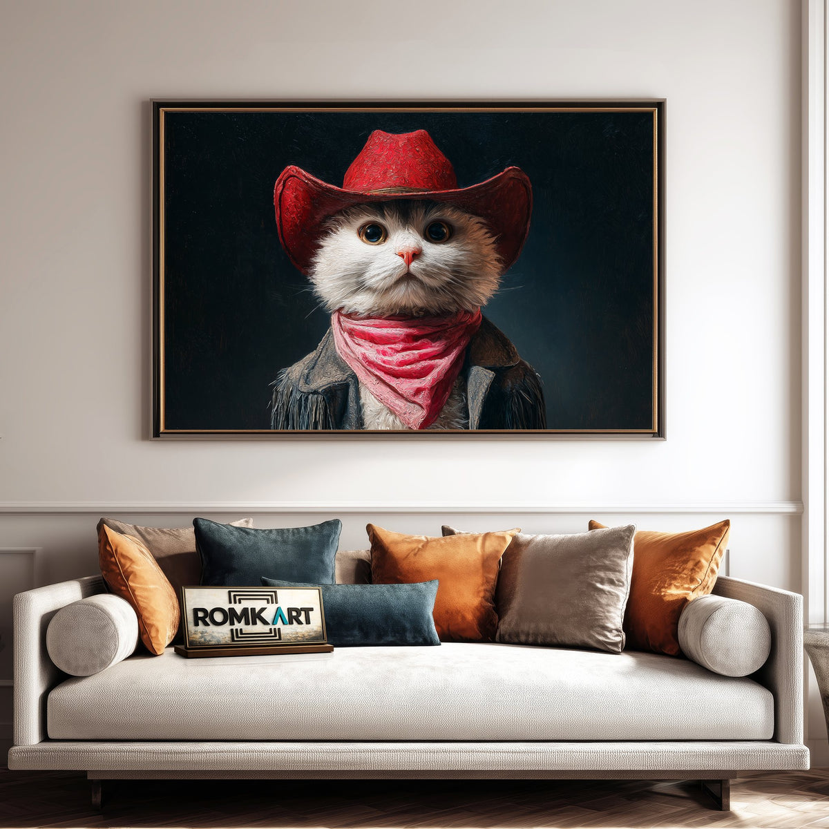 The Cowboy Cat Oil Painting - image 4