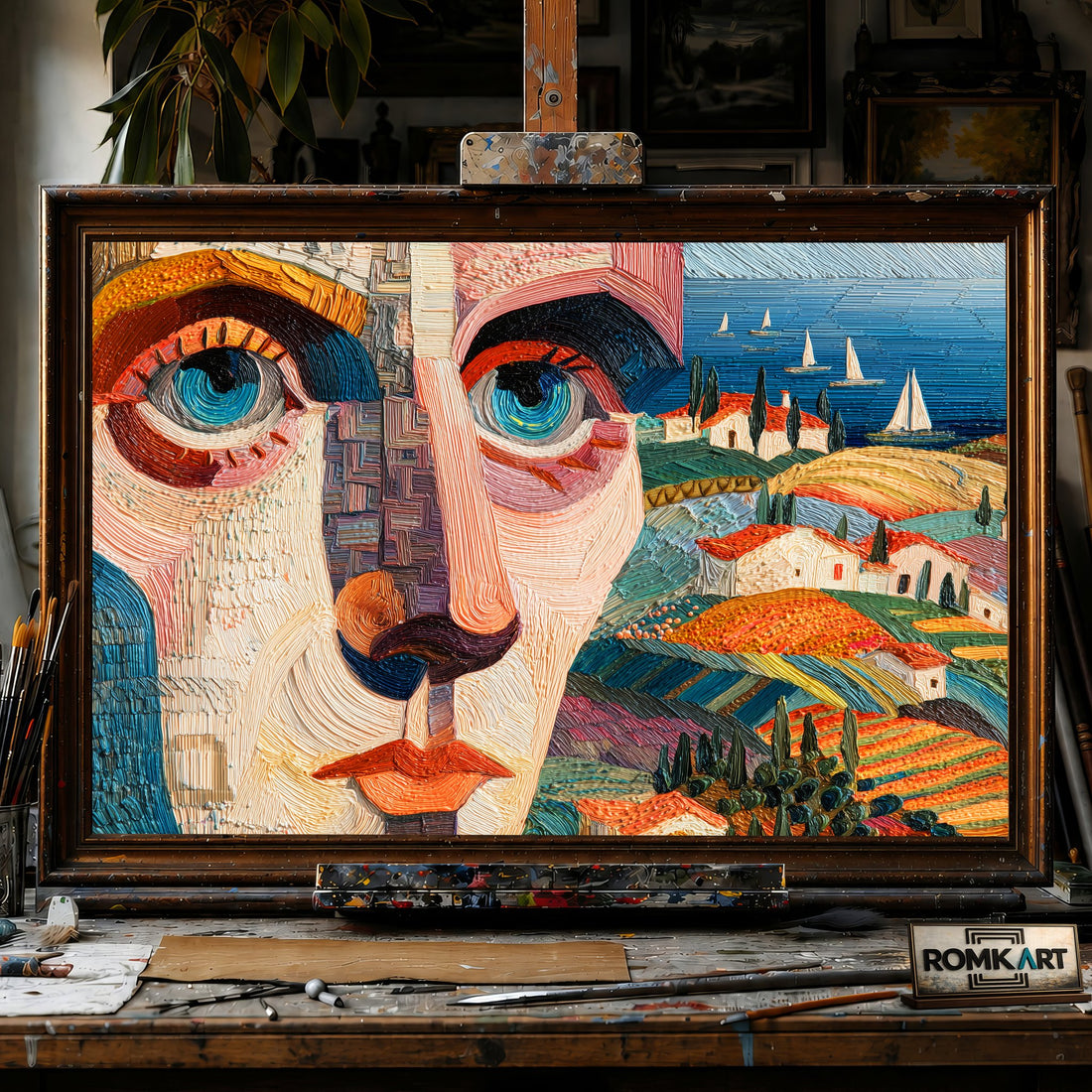 The Face - Hand-Painted Oil Painting - View 1