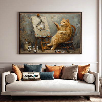 The Fat Cat Artist Oil Painting - image 4