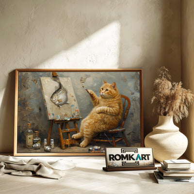 The Fat Cat Artist Oil Painting - image 6