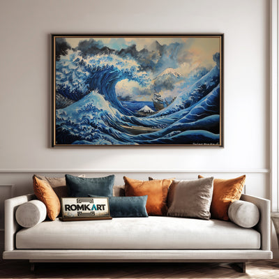 The Great Wave off Kanagawa Seascape Oil Painting - image 4