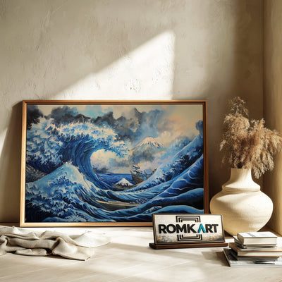 The Great Wave off Kanagawa Seascape Oil Painting - image 6