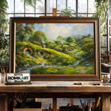 The Hobbiton Landscape Fantasy Oil Painting - image 2