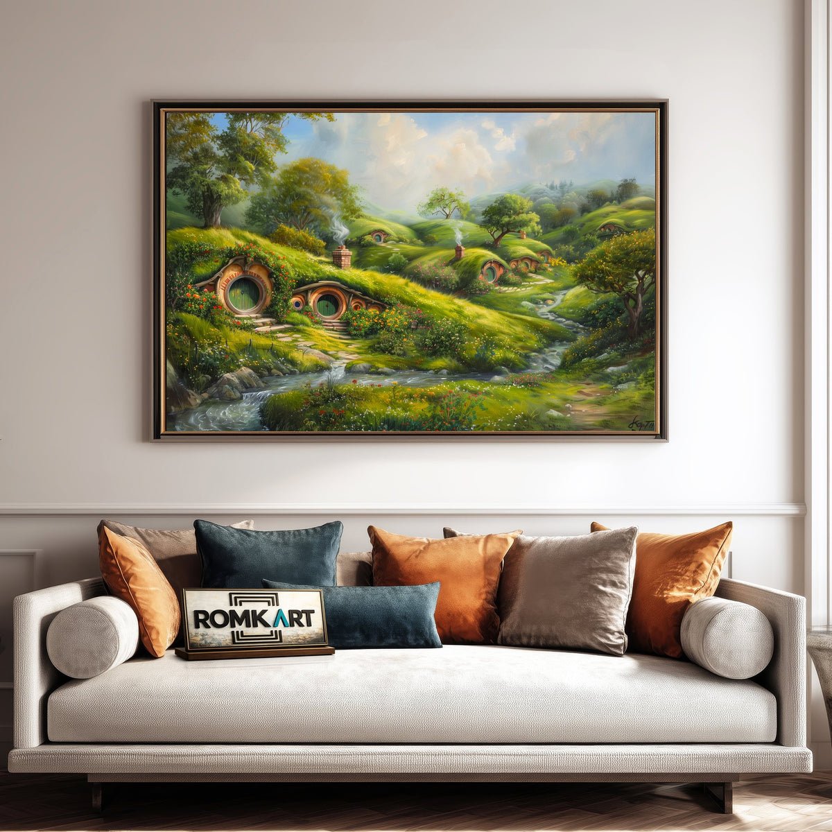 The Hobbiton Landscape Fantasy Oil Painting - image 4