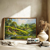 The Hobbiton Landscape Fantasy Oil Painting - image 6