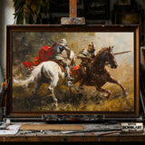 The Knights Battle hand-painted oil painting on canvas
