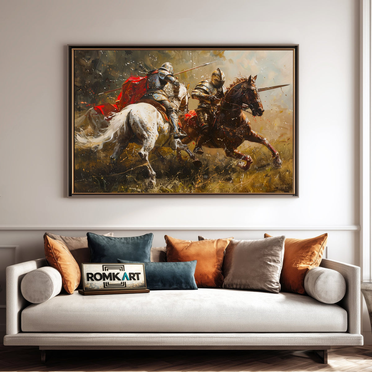 The Knights Battle Historical Oil Painting - image 4