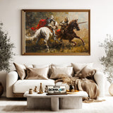 The Knights Battle Historical Oil Painting - image 5