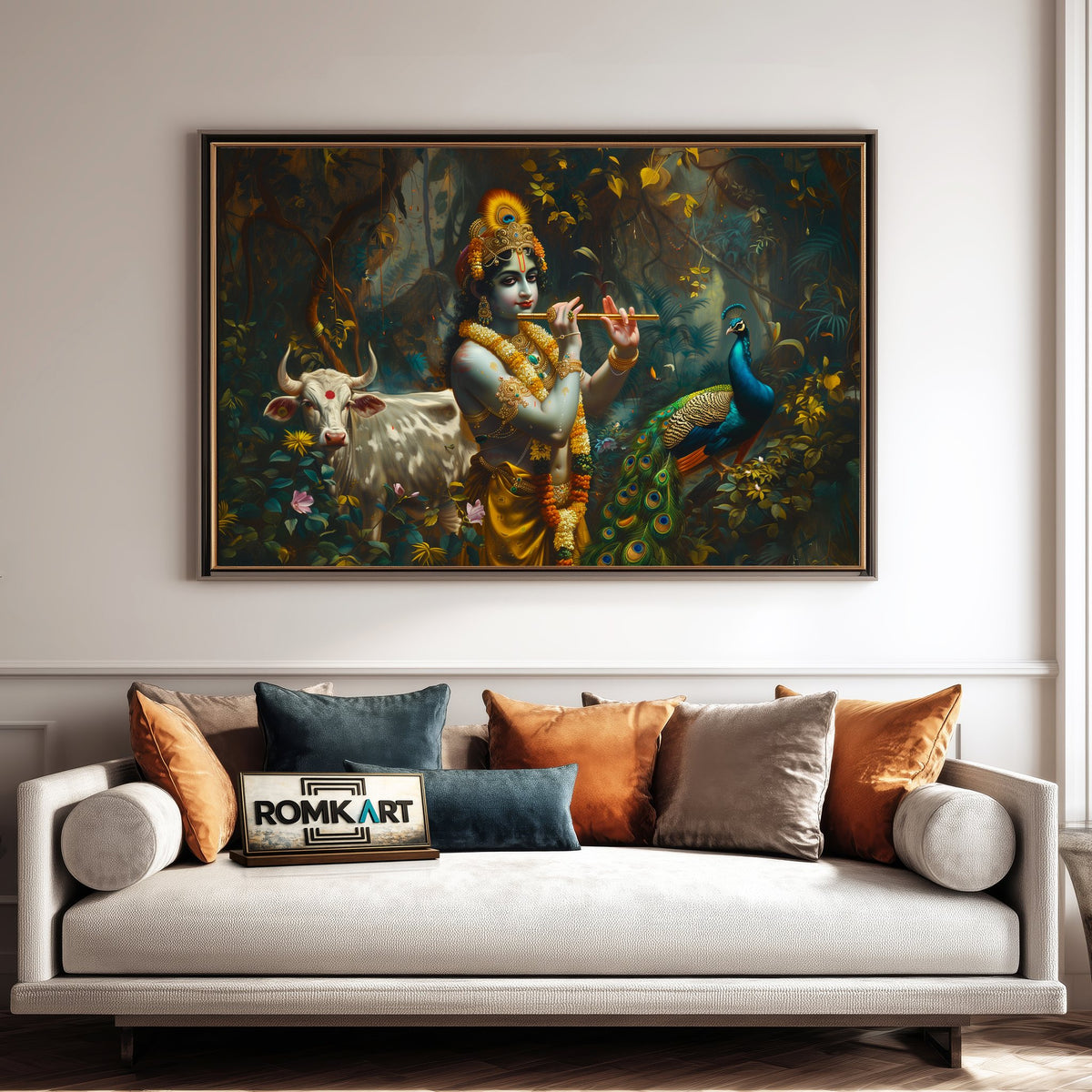 The Krishna Hindu Oil Painting - image 4