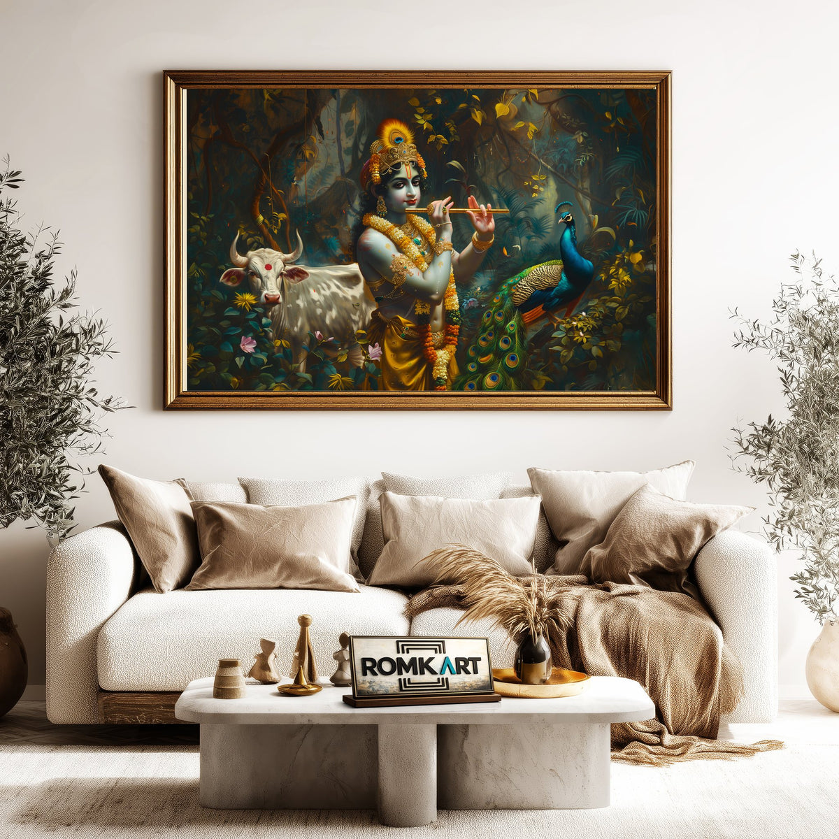 The Krishna Hindu Oil Painting - image 5