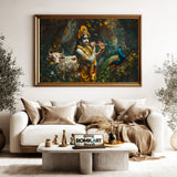 The Krishna Hindu Oil Painting - image 5