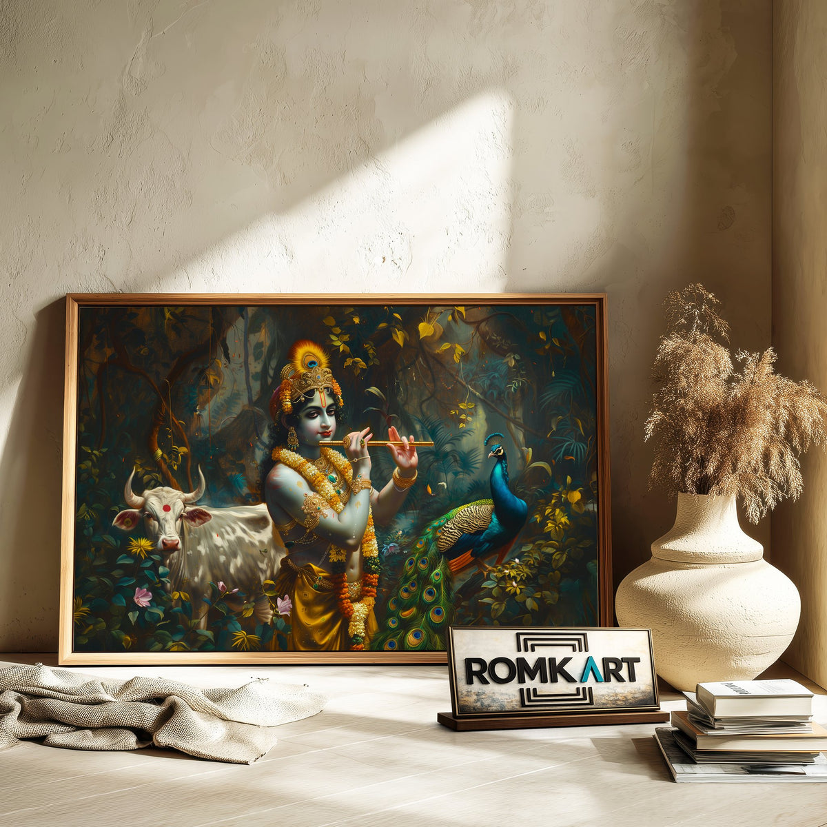 The Krishna Hindu Oil Painting - image 6