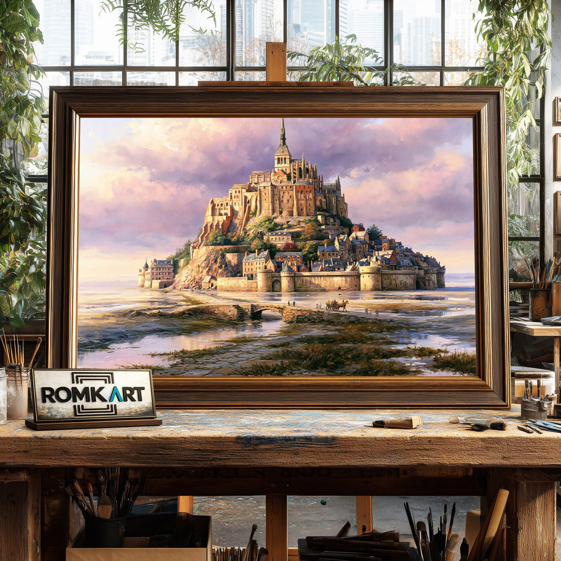 The Mont Saint Michel hand-painted oil painting on canvas