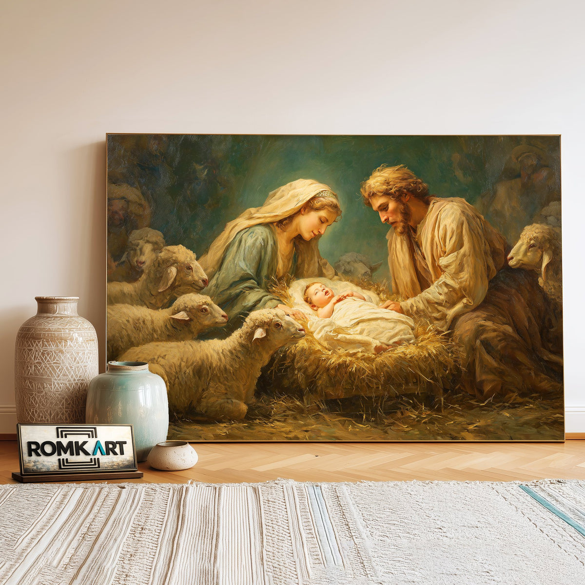 The Nativity Oil Painting - image 3
