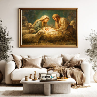 The Nativity Oil Painting - image 5