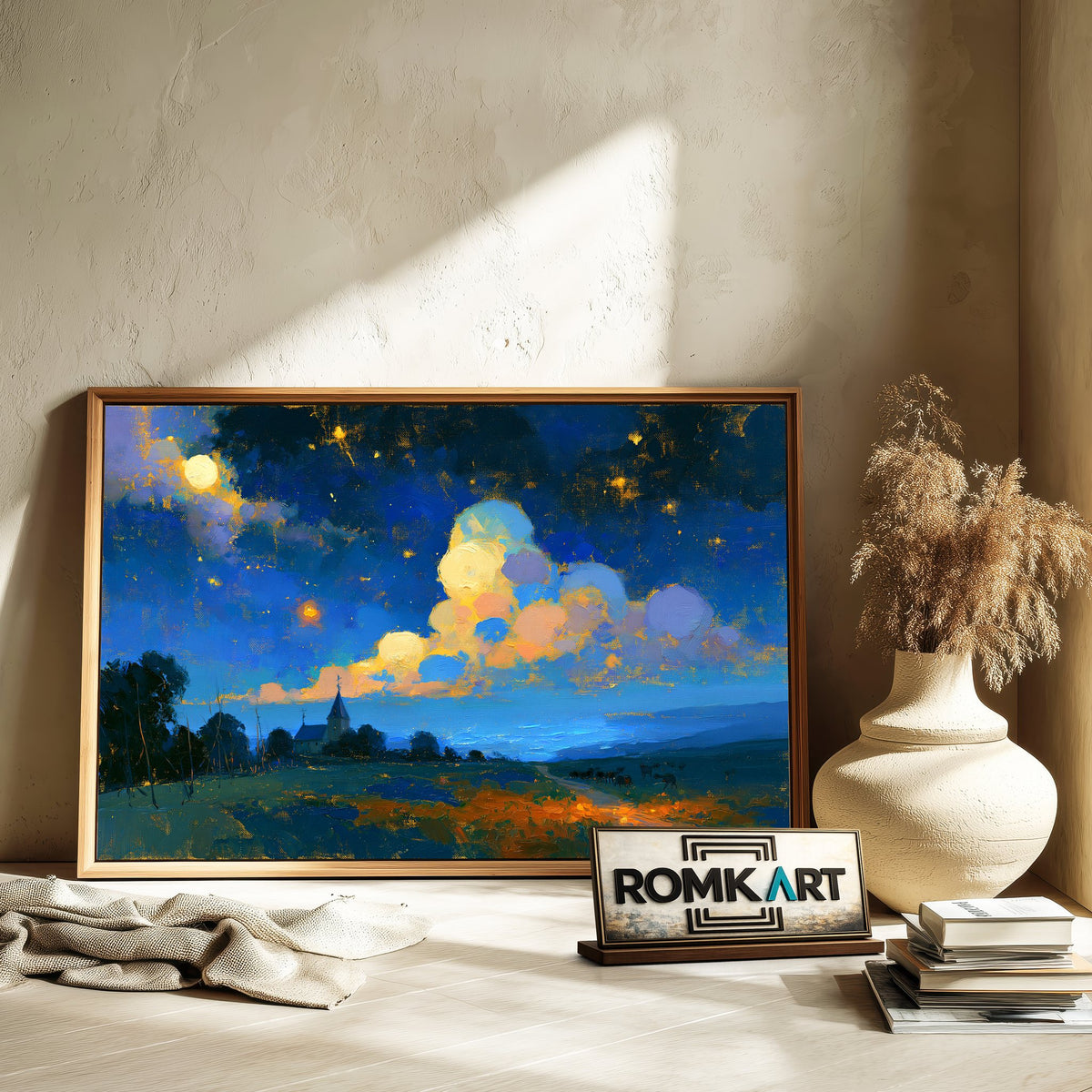 The New Starry Night Landscape Oil Painting - image 6
