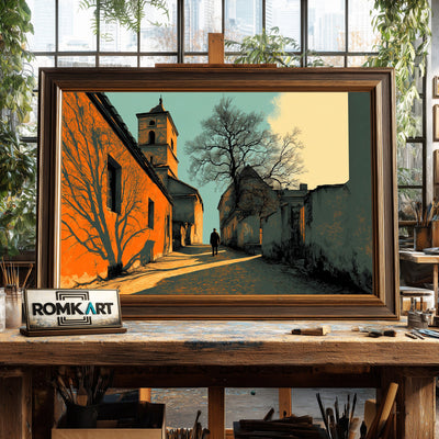 The Old Town Oil Painting - image 2
