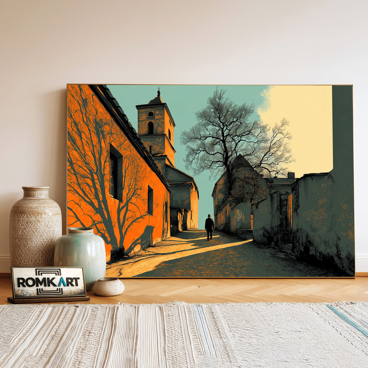 The Old Town Oil Painting - image 3