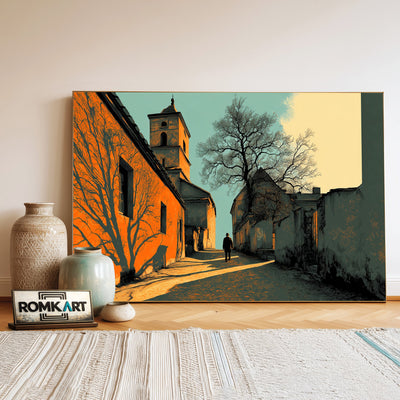 The Old Town Oil Painting - image 3